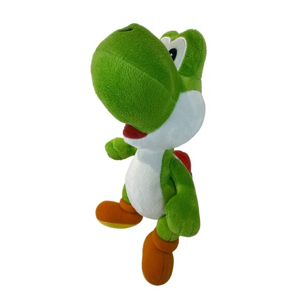 Super Mario Yoshi Plush Toy Figure 8" Green & White Stuffed Character Animal - Picture 2 of 4
